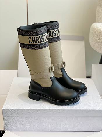 Dior D-Major Boot Warm Taupe and Black