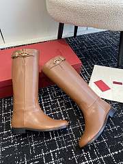 Valentino V Buckle Knight Boots Brown - 3