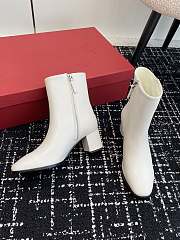 Valentino Buckle Ankle Boots White - 6