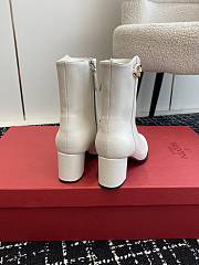 Valentino Buckle Ankle Boots White - 2