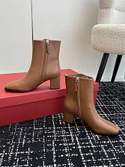 Valentino Buckle Ankle Boots Brown - 2