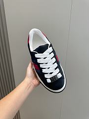 Gucci Ace Woven Couple Sneakers Black - 4