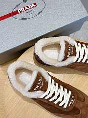 Prada Men Suede Sneakers Brown - 3