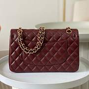 Chanel CF Lambskin Gold Hardware Burgundy Size 25.5 cm - 5