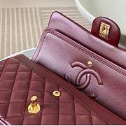 Chanel CF Lambskin Gold Hardware Burgundy Size 25.5 cm - 3