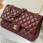 Chanel CF Lambskin Gold Hardware Burgundy Size 25.5 cm - 2