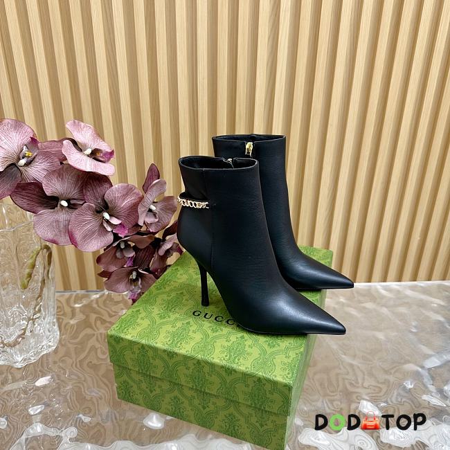 Gucci High Heel Ankle Boots Black 10.5 cm - 1