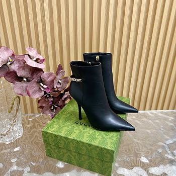 Gucci High Heel Ankle Boots Black 10.5 cm