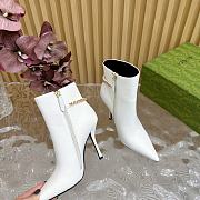 Gucci High Heel Ankle Boots White 10.5 cm - 4