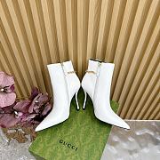 Gucci High Heel Ankle Boots White 10.5 cm - 3