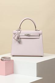 Hermes Kelly Epsom Calfskin Fantasy Purple Silver Hardware Size 25 x 10 x 20 cm - 1