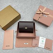 Miu Miu Tri-Fold Wallet Brown Size 10 × 25 cm - 1