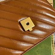 Gucci Marmont Mini Top Handle Bag Brown Size 21 x 15.5 x 8 cm - 3