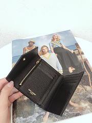 YSL Monogram Trifold Wallet in Grained Leather Black Size 12 x 10 x 2 cm - 2