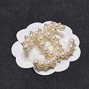 Chanel Brooch Pearl Diamond  - 6