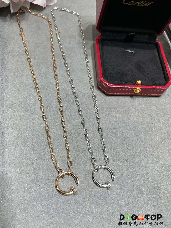 Cartier CNC Thick Chain Smooth Nail Necklace - 1