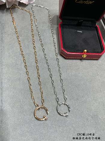 Cartier CNC Thick Chain Smooth Nail Necklace