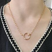 Cartier CNC Thick Chain Smooth Nail Necklace - 4