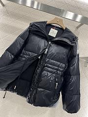 Moncler Hooded Drawstring Waist Down Jacket Black - 4