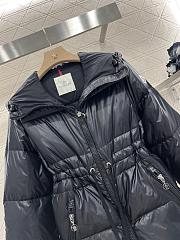 Moncler Hooded Drawstring Waist Down Jacket Black - 2