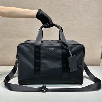 Prada Travel Bag Long Shoulder Strap Black Size 44 x 28 x 23 cm