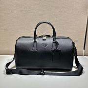 Prada Travel Bag Long Shoulder Strap Saffiano Leather Black Size 51 x 27.5 x 25 cm - 1