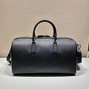 Prada Travel Bag Long Shoulder Strap Saffiano Leather Black Size 51 x 27.5 x 25 cm - 5