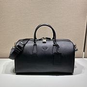 Prada Travel Bag Long Shoulder Strap Saffiano Leather Black Size 51 x 27.5 x 25 cm - 3