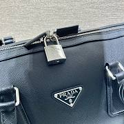 Prada Travel Bag Long Shoulder Strap Saffiano Leather Black Size 51 x 27.5 x 25 cm - 4