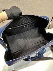 Prada Travel Bag Long Shoulder Strap Saffiano Leather Blue Size 51 x 27.5 x 25 cm - 5