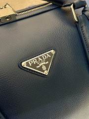 Prada Travel Bag Long Shoulder Strap Saffiano Leather Blue Size 51 x 27.5 x 25 cm - 3