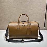 Prada Travel Bag Long Shoulder Strap Saffiano Leather Brown Size 51 x 27.5 x 25 cm - 1