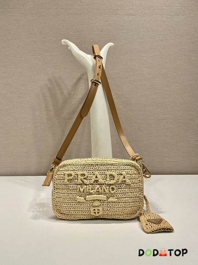 Prada Raffia Shoulder Bag Size 19 x 12 x 6 cm - 1