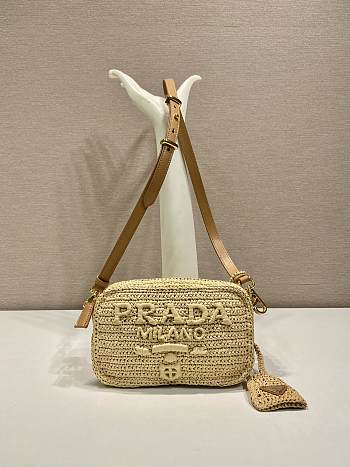 Prada Raffia Shoulder Bag Size 19 x 12 x 6 cm