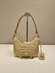 Prada Straw-Woven Hobo Bag Size 23 x 17 x 6.5 cm - 1