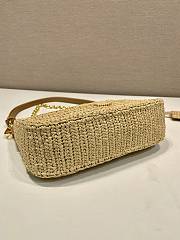 Prada Straw-Woven Hobo Bag Size 23 x 17 x 6.5 cm - 3