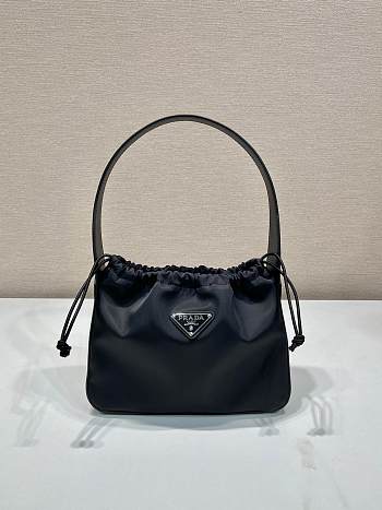 Prada Drawstring Underarm Bag Black Size 23 x 18 x ​8 cm