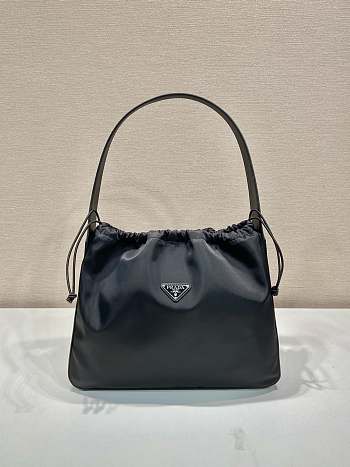 Prada Drawstring Underarm Bag Black Size 37 x 31 x 8 cm