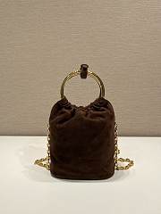 Prada Bucket Bag Suade Brown Size 15 x 19 x 8 cm - 3