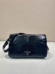 Prada Messenger Waxed Bag Black Size 31 x 21 x 11 cm - 1