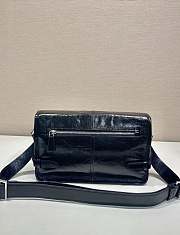 Prada Messenger Waxed Bag Black Size 31 x 21 x 11 cm - 4