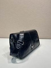 Prada Messenger Waxed Bag Black Size 31 x 21 x 11 cm - 2