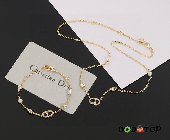 Dior CD Necklace and Bracelet Set - 1