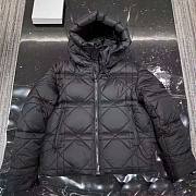 Dior Unisex Cannage Hooded Down Jacket Black Technical Fabric - 1