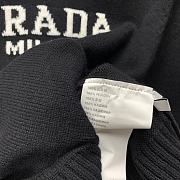 Prada Women Cashmere and Wool Prada Logo Crew-neck Sweater Black - 6