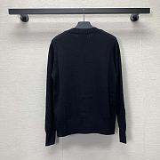 Prada Women Cashmere and Wool Prada Logo Crew-neck Sweater Black - 4