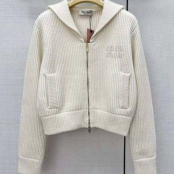 Miu Miu Women Wool and Cashmere Knit Cardigan