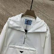 Prada Women Padded Duchesse Jacket with Enameled Metal Triangle Logo White - 3