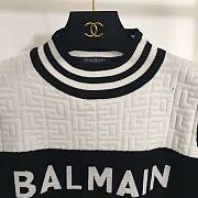 Balmain Women Monogrammed Bouclette Knit Top - 5