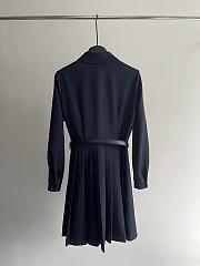 Fendi Long-Sleeved Dress Blue - 4